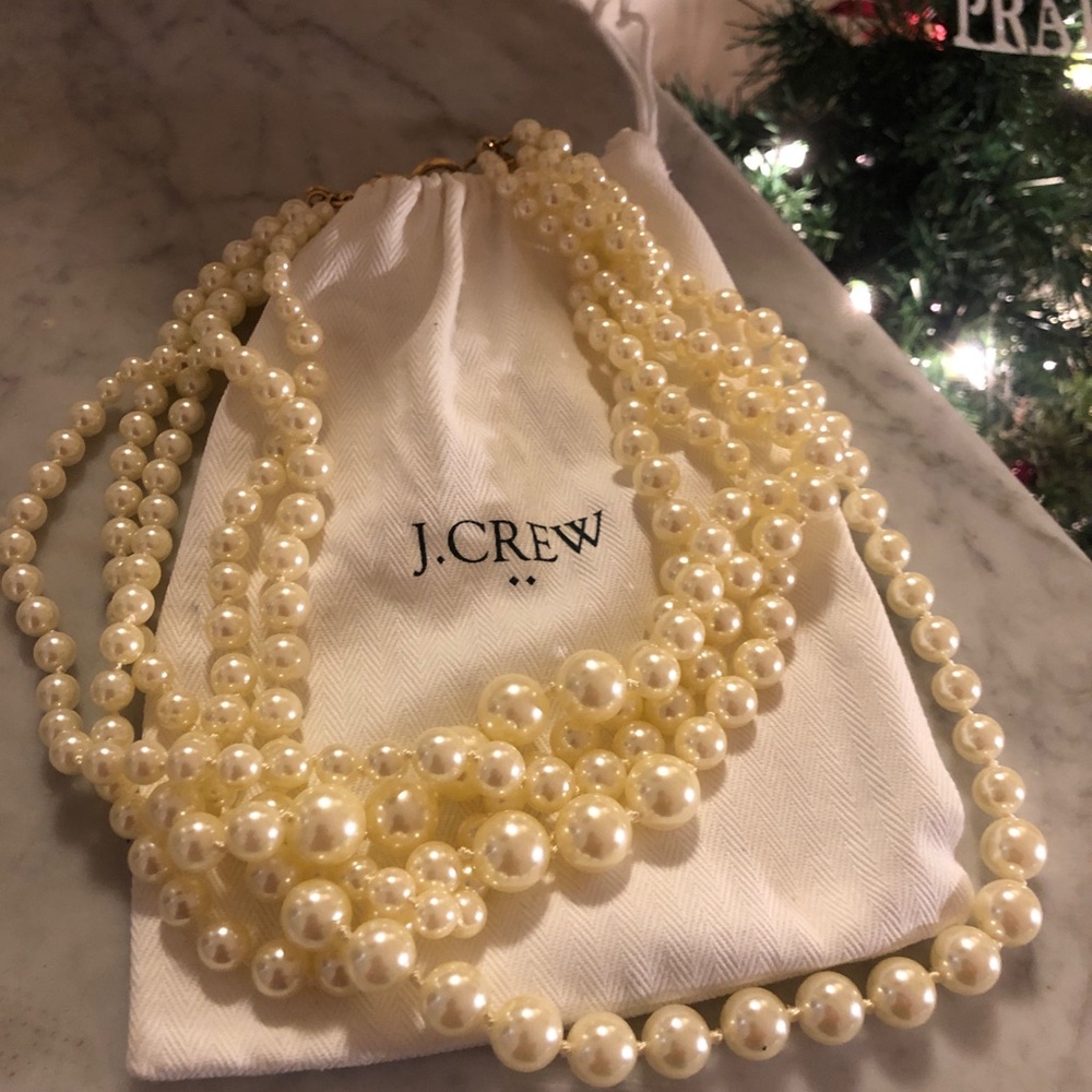 J. Crew Pear Twisted Hammock Necklace